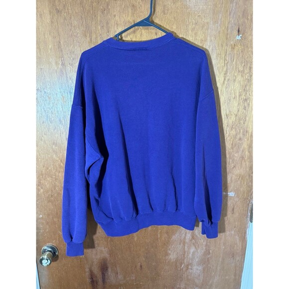 Vintage Georgetown Hoyas Bulldog Crewneck Sweater Purple Large L USA - Picture 7 of 9